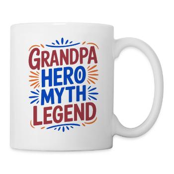 Opa-Helden-Mythos Legende - Tasse - Weiß - Rechts