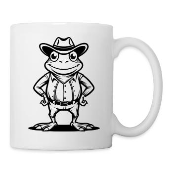 Cowboy-Frosch - Tasse - Weiß - Rechts