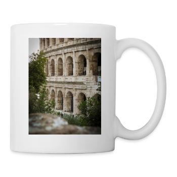 Kolosseumsbögen und Grünflächen - Tasse - Weiß - Rechts