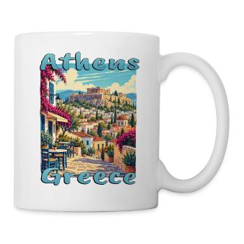Griechenland Urlaub Athen Akropolis Mittelmeer - Tasse - Weiß - Rechts