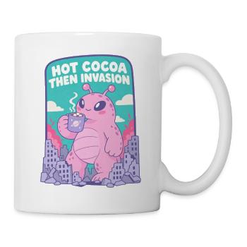 Heiße Schokolade, Invasion der Aliens - Tasse - Weiß - Rechts
