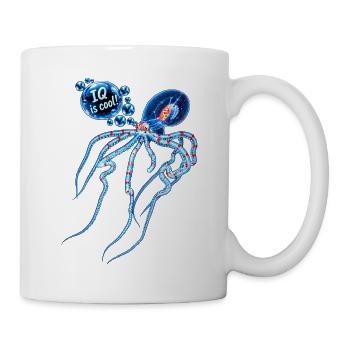 "IQ is cool" - Tasse - Weiß - Rechts