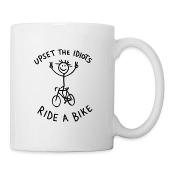 Ride a bike - Tasse - Weiß - Rechts