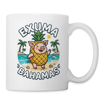 Exuma Bahamas Ananas Schwein - Tasse - Weiß - Rechts