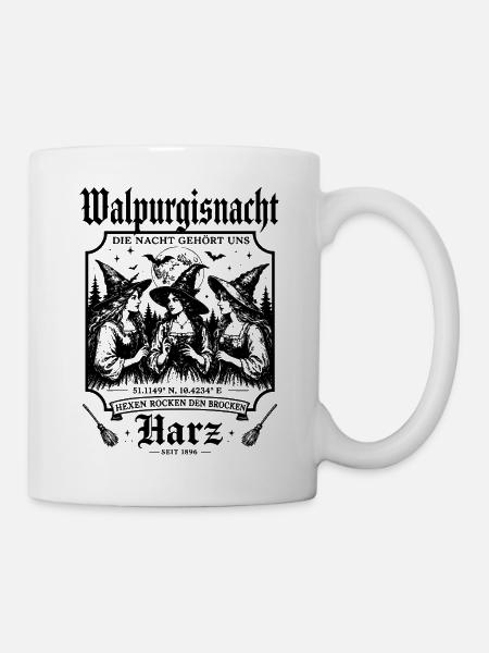 Hexen Geschenkidee Brocken Köstüm - Tasse - Weiß
