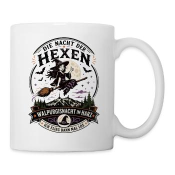  Hexen Geschenkidee Brocken Hexenbesen - Tasse - Weiß - Rechts