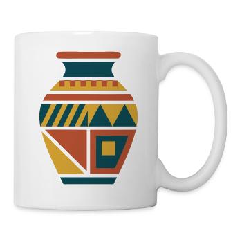 Toepfern Vase Keramik Grafik - Tasse - Weiß - Rechts