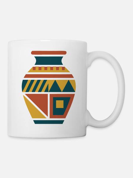 Toepfern Vase Keramik Grafik - Tasse - Weiß