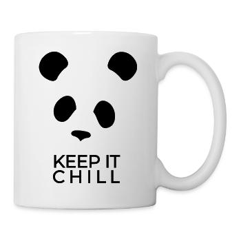 Bamboo Society – Keep It Chill! Ein minimalistisch - Tasse - Weiß - Rechts