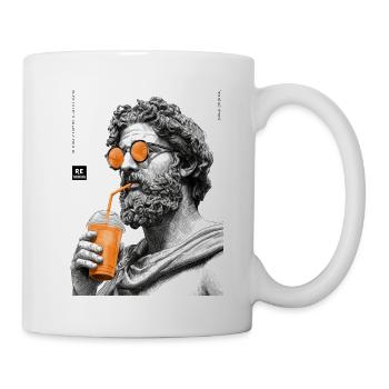 Thinking and drinkin - Tasse - Weiß - Rechts