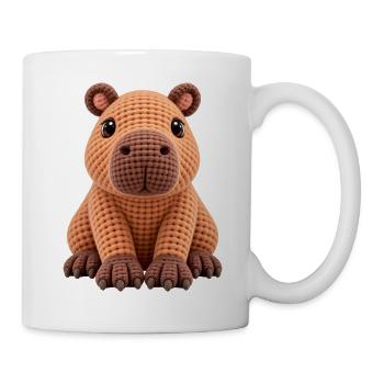 Kuscheliger Strick-Hippo - Tasse - Weiß - Rechts