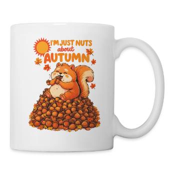 Nuts About Autumn | Dickes Eichhörnchen Design - Tasse - Weiß - Rechts