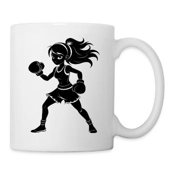 Boxmädchen - Tasse - Weiß - Rechts