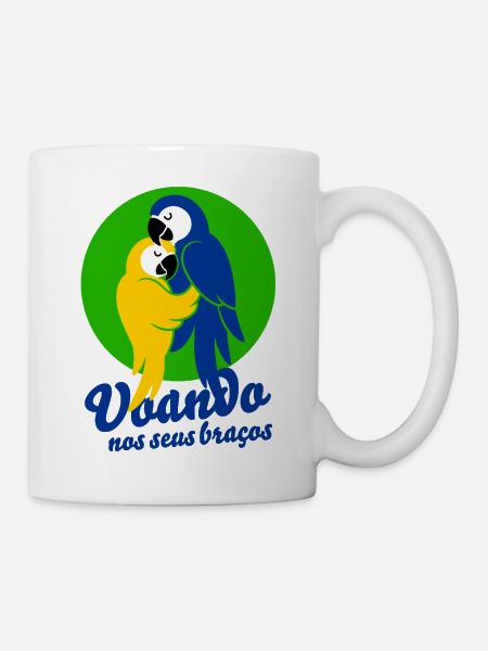 Voando nos seus braços – Romantisches Statement - Tasse - Weiß