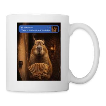Capybara an deiner Haustür - Tasse - Weiß - Rechts