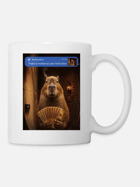 Capybara an deiner Haustür - Tasse - Weiß