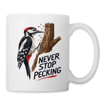 Never Stop Picking – Schwarzer Text - Tasse - Weiß - Rechts