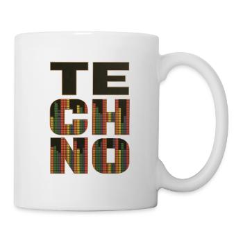 Techno - Tasse - Weiß - Rechts
