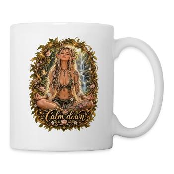 Beruhigende Waldelfe Meditation - Tasse - Weiß - Rechts