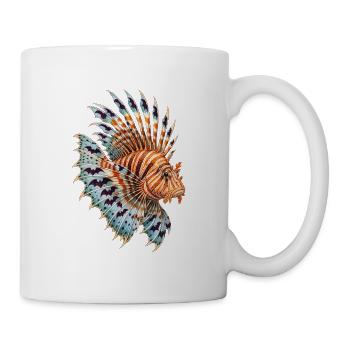 Feuerfisch mit Nachtfächern - Tasse - Weiß - Rechts