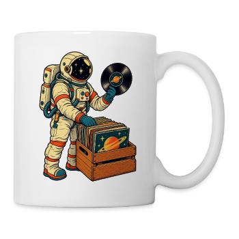 Astronaut Vinyl Sammler - Tasse - Weiß - Rechts