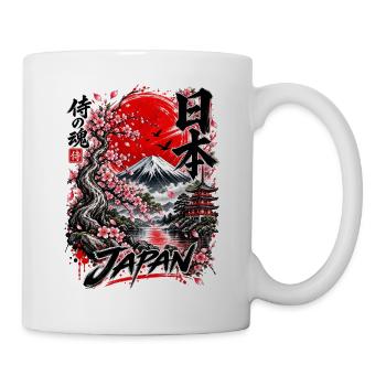 Japan Samurai Spirit – Mount Fuji Design - Tasse - Weiß - Rechts