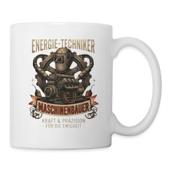 EnergieTechniker Maschinbauer Kraft - Tasse - Weiß - Rechts