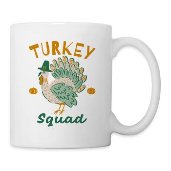 Turkey Squad Herbstdesign - Tasse - Weiß - Rechts