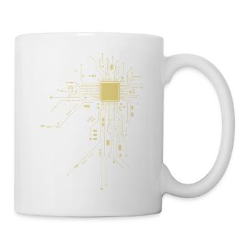 CPU Prozessor Technik Computer IT Nerd Motiv - Tasse - Weiß - Rechts