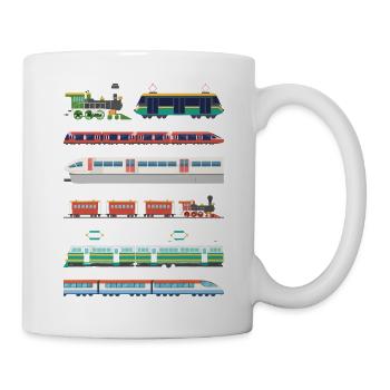 Eisenbahn Zug Lokomotive Bahn Eisenbahnfan Motiv - Tasse - Weiß - Rechts