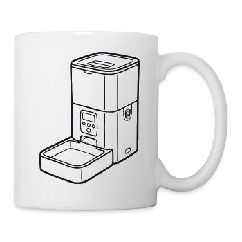 Futterautomat Haustier Grafik - Tasse - Weiß - Rechts