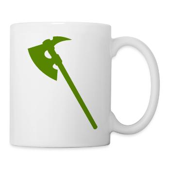 Grüne Axt Silhouette - Tasse - Weiß - Rechts