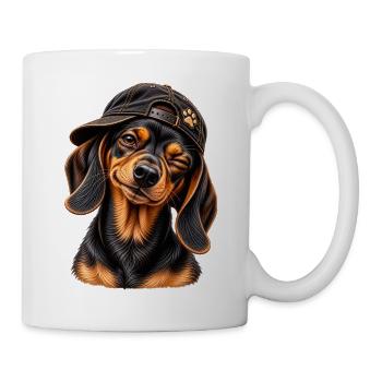Frecher Dackel – Kleiner Charmeur - Tasse - Weiß - Rechts