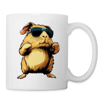 Fitness Meerschweinchen - Tasse - Weiß - Rechts