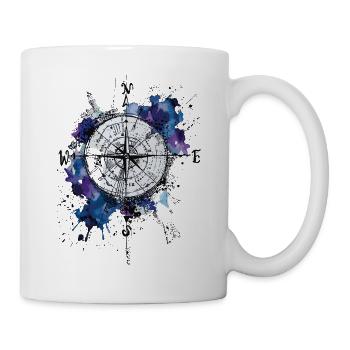 Kompass Reise Abenteuer Navigation Entdecker Motiv - Tasse - Weiß - Rechts