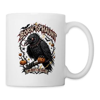 Geboren zur Spuk-Rabennacht - Tasse - Weiß - Rechts