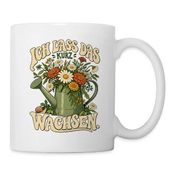 Garten – Ich lass das kurz wachsen - Tasse - Weiß - Rechts