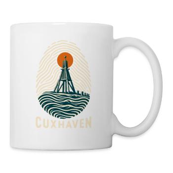 Cuxhaven Küstenfingerabdruck - Tasse - Weiß - Rechts