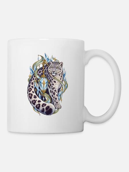 Kristall Leopard Fabelwelt - Tasse - Weiß