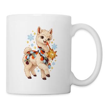 Lama Lichterzauber Festdeko - Tasse - Weiß - Rechts