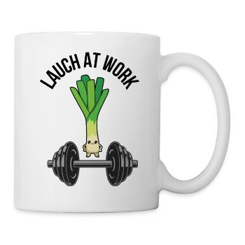 Lauch At Work – Lustiges Fitness & Gym Design - Tasse - Weiß - Rechts
