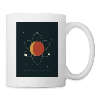 Orbitaltanz – Planet auf drei Bahnen - Tasse - Weiß - Rechts