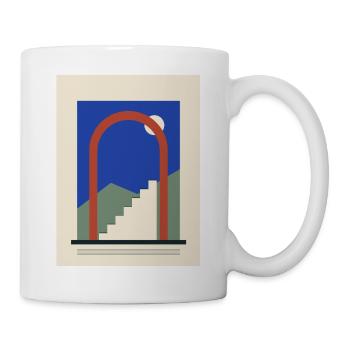 Mondtreppe – nächtliche Architektur - Tasse - Weiß - Rechts