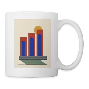 Drei Arkaden – Rhythmus in Terrakotta - Tasse - Weiß - Rechts