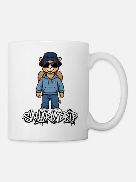 Sahara Drip Camel Streetwear - Tasse - Weiß