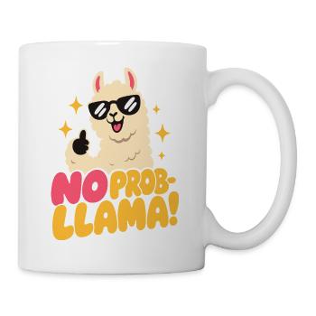 No Prob-Llama – Daumen hoch und Funkelsterne - Tasse - Weiß - Rechts