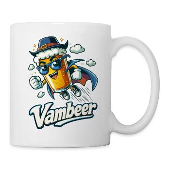 Vambier Lustiges Bier Vampir Cartoon Halloween - Tasse - Weiß - Rechts