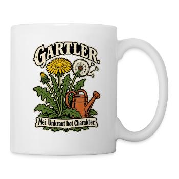 Gartler Mei Unkraut hot Charakter - Tasse - Weiß - Rechts