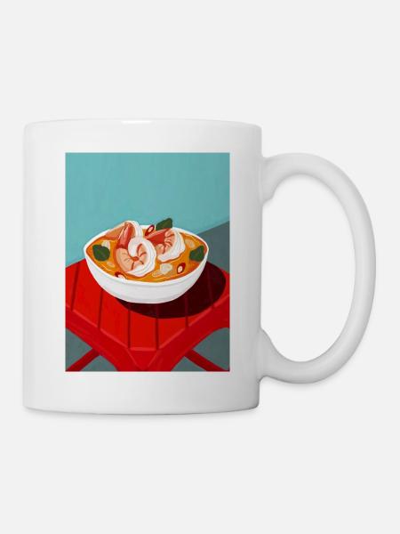 Thai street food - Tom yum goong - Tasse - Weiß