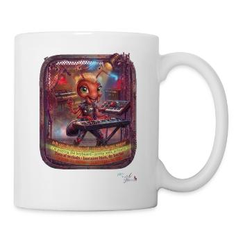 Ameise MALÚ Keyboard Synthesizer Band Rock Pop Art - Tasse - Weiß - Rechts